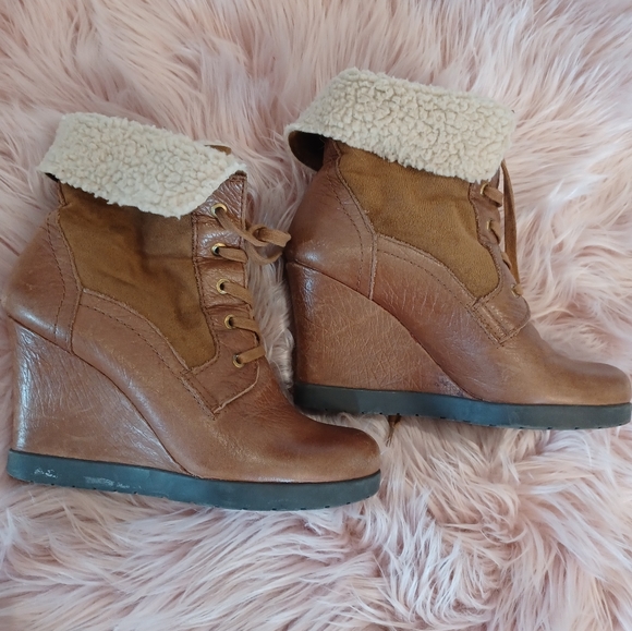 Franco Sarto shearing Wedge booties 👢 - Picture 9 of 13